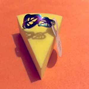 Here is a Multiple color ring size 6 stainless steel